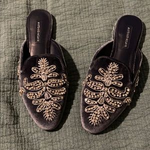 Antionio Melani slide on velvet flats - 8